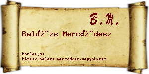 Balázs Mercédesz névjegykártya